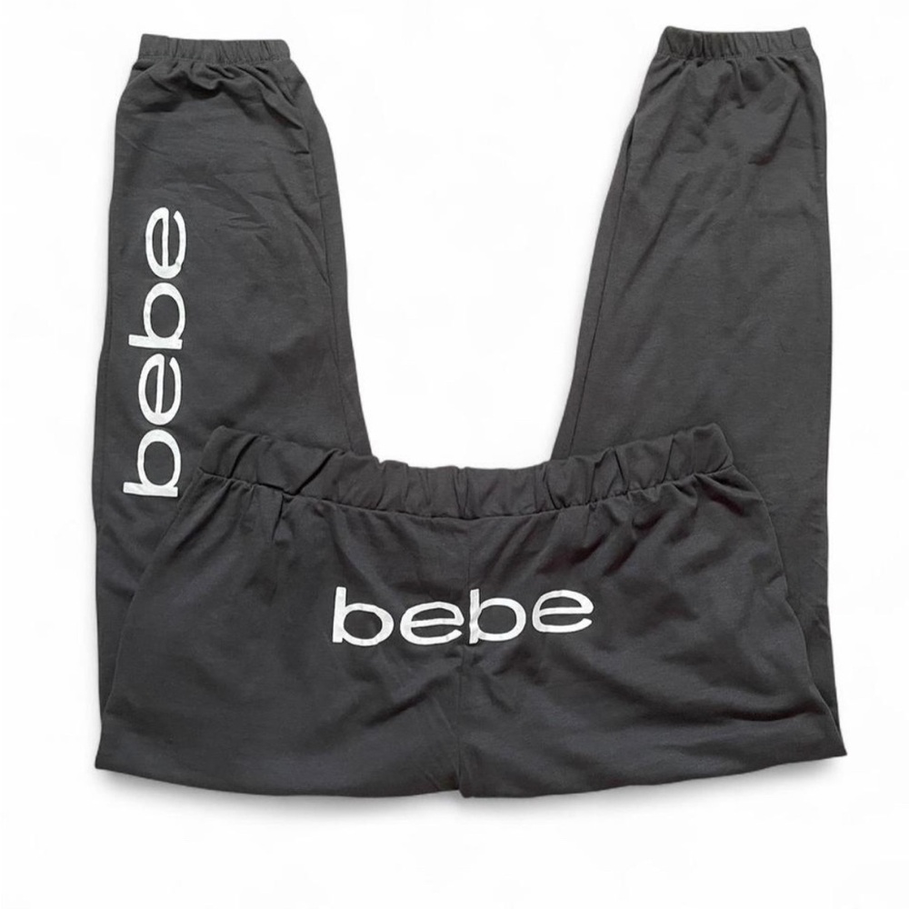 BEBE •  GREY LACE UP SWEAT PANTS • SIZE - 3X SLEEPWEAR